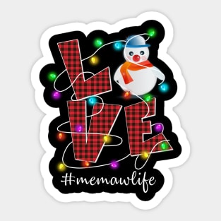 Love Christmas Memawlife Decoration Costume Gift Sticker